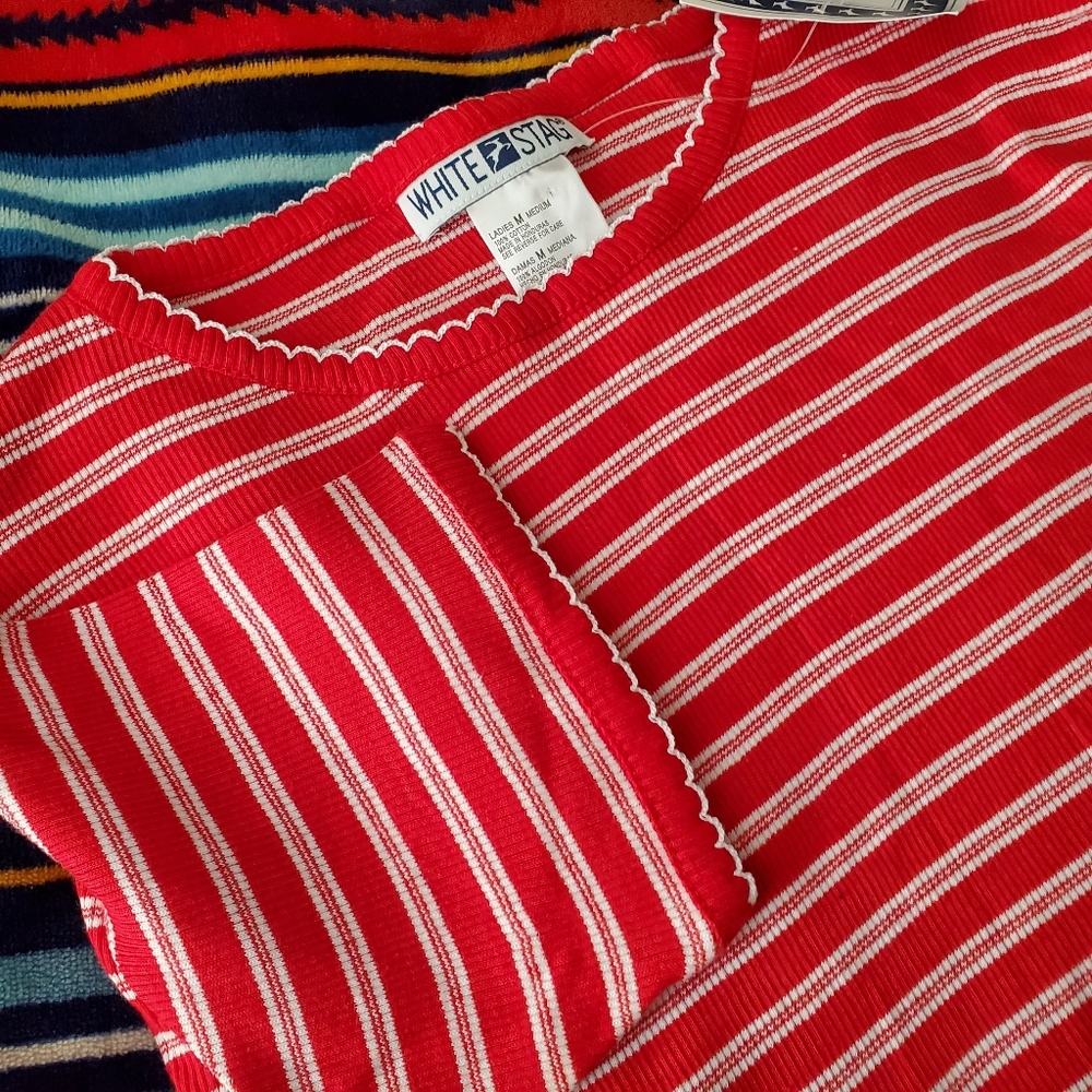 Y2K Striped Ribbed shirt